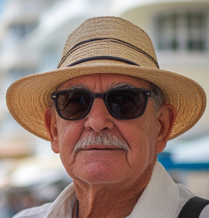 An older gentlemen provides feedback to our Miami Magic City Cruises tour.